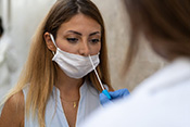 Nasal swab COVID-19 test less sensitive, easier than sinus swab