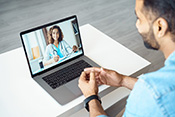 Patient engagement video improves telehealth visits  -  Photo: ©Getty Images/Yaroslav Olieinikov