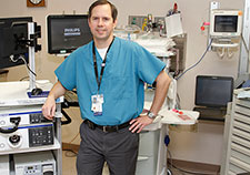  Dr. Erik von Rosenvinge is chief of gastroenterology for the VA Maryland Health Care System. (Photo by Mike Richman)  