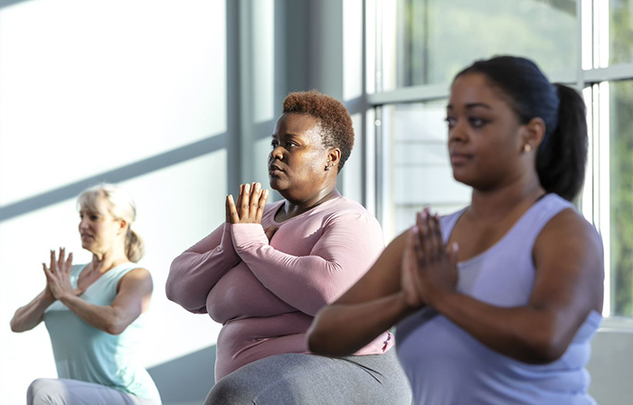 Women Veterans who are survivors of sexual assault can sometimes go on to develop PTSD. A VA study has demonstrated the effectiveness of Trauma Center Trauma-Sensitive Yoga to help them reconnect with their bodies in a safe, nonthreatening way. (Photo for illustrative purposes only: @iStock/kali9.)