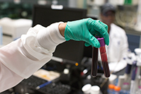 Blood samples from the new Gulf War Era Cohort and Biorepository are being stored and processed at the same VA Boston facility that handles Million Veteran Program samples. (Photo by Derrick Morin)