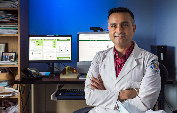 Dr. Jasmohan Baja is a gastroenterologist and researcher with VA and Virginia Commonwealth University. (Photo by Jason Miller)