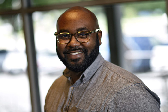 VA researcher Dr. Darius Dawson is working to develop a culturally informed treatment for anxiety that can be delivered in the primary care clinic. (Photo by Agapito Sanchez, Baylor College of Medicine, Houston.)
