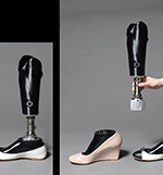 3D-printed prosthetic feet for different types of shoes