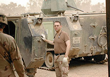 Dr. Joshua Lipschutz in 2005 while serving at Camp Liberty in Baghdad, Iraq, at a forward support hospital under the command of the 3rd Infantry Division. (Photo courtesy of J. Lipschutz) 
