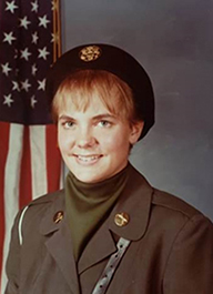 Lisa Sternke in basic training at Fort McClellan in Alabama in 1983.