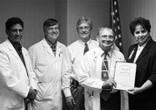 Dr. Sol Solomon, chief of endocrinology and metabolism at the Memphis VA Medical Center, received an award in 2007 for 40 years of federal service.  