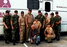   In 2005, Karen Lohmann Siegel (standing second from right) led one of several U.S. Public Health Service teams that delivered health care to Florida communities that were affected by Hurricane Wilma.
