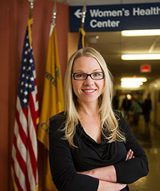 Dr. Katherine Iverson is a clinical psychologist and researcher in the Women's Health Division of the National Center for PTSD. (Photo by Cydney Scott)